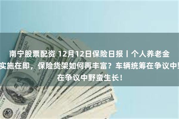 南宁股票配资 12月12日保险日报丨个人养老金制度全面实施在即，保险货架如何再丰富？车辆统筹在争议中野蛮生长！