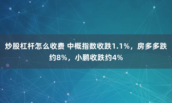 炒股杠杆怎么收费 中概指数收跌1.1%，房多多跌约8%，小鹏收跌约4%